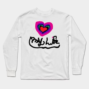 Love Life Heart Rainbow Heart #TPArtDecoContest Long Sleeve T-Shirt